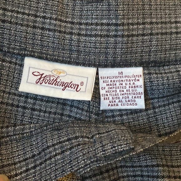 Vintage Pleated Plaid Trousers - Picture 5 of 6